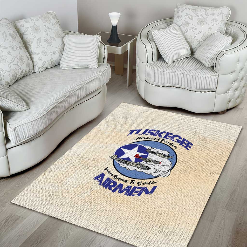 Tuskegee Airmen Red Tails Area Rug Heroes Of Freedom Retro Style - African Pride