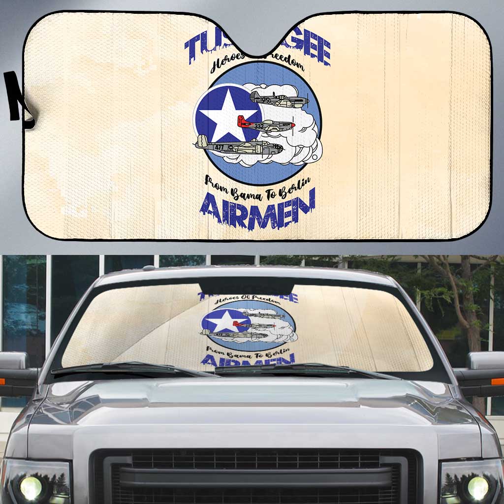 Tuskegee Airmen Red Tails Auto Sun Shade Heroes Of Freedom Retro Style