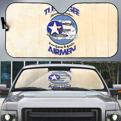 Tuskegee Airmen Red Tails Auto Sun Shade Heroes Of Freedom Retro Style