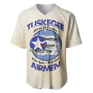 Tuskegee Airmen Red Tails Baseball Jersey Heroes Of Freedom Retro Style - African Pride