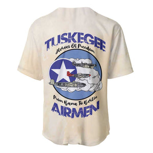 Tuskegee Airmen Red Tails Baseball Jersey Heroes Of Freedom Retro Style - African Pride