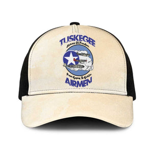 Tuskegee Airmen Red Tails Baseball Net Cap Heroes Of Freedom Retro Style - African Pride