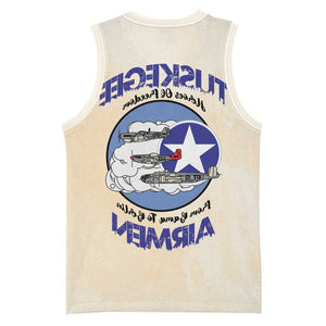 Tuskegee Airmen Red Tails Basketball Jersey Heroes Of Freedom Retro Style - African Pride
