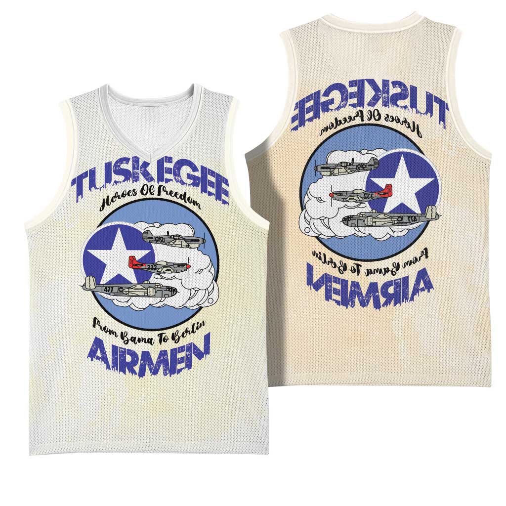 Tuskegee Airmen Red Tails Basketball Jersey Heroes Of Freedom Retro Style - African Pride