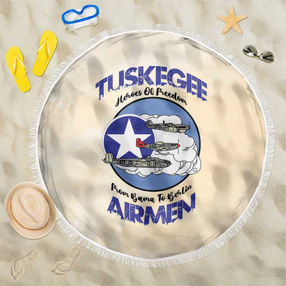 Tuskegee Airmen Red Tails Beach Blanket Heroes Of Freedom Retro Style - African Pride