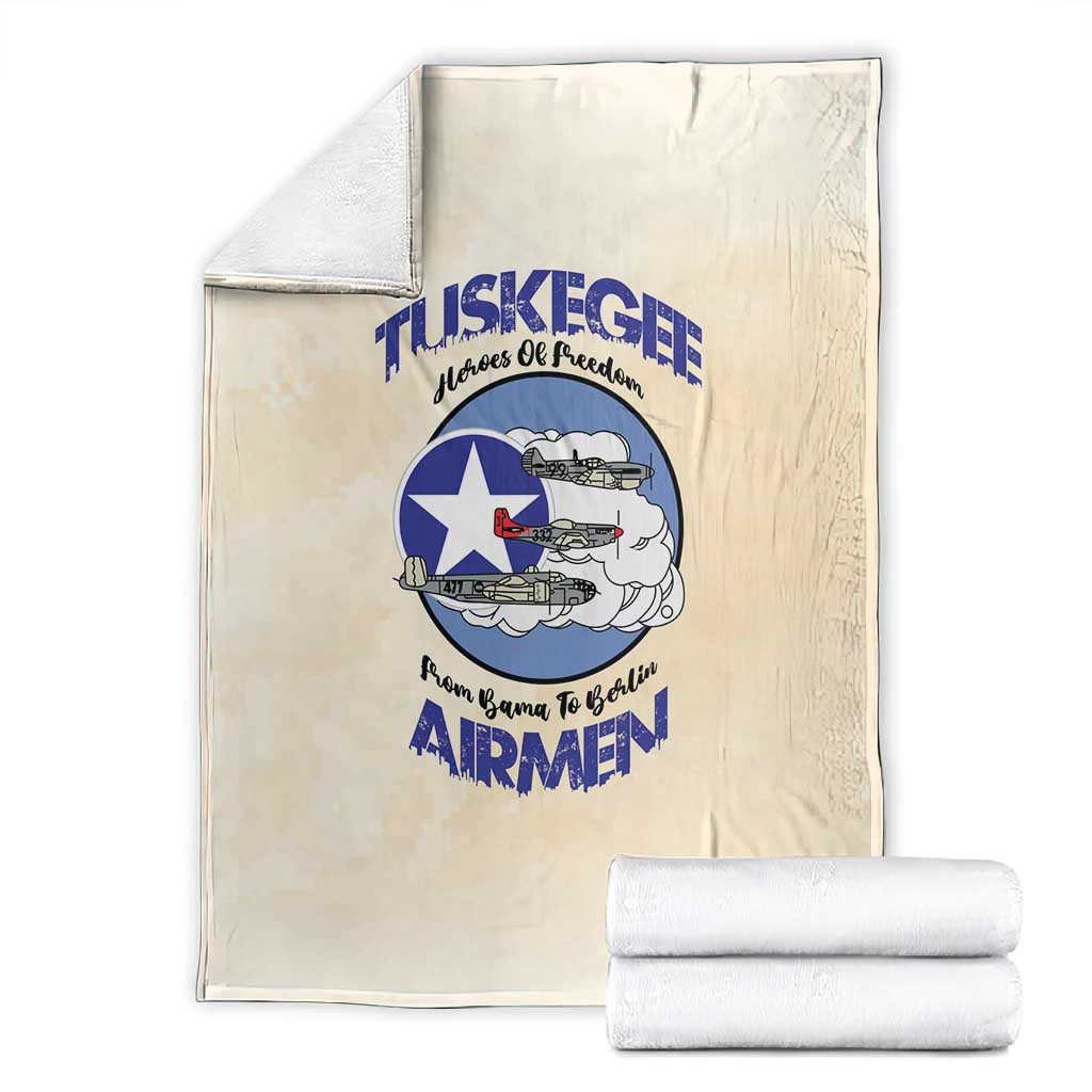 Tuskegee Airmen Red Tails Blanket Heroes Of Freedom Retro Style - African Pride