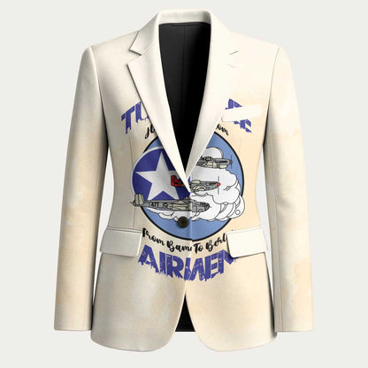Tuskegee Airmen Red Tails Blazer Heroes Of Freedom Retro Style