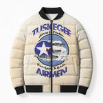Tuskegee Airmen Red Tails Bomber Puffer Jacket Heroes Of Freedom Retro Style