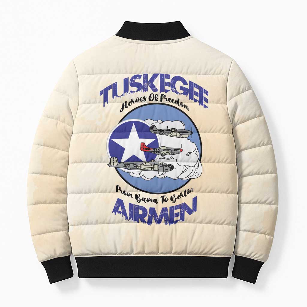 Tuskegee Airmen Red Tails Bomber Puffer Jacket Heroes Of Freedom Retro Style