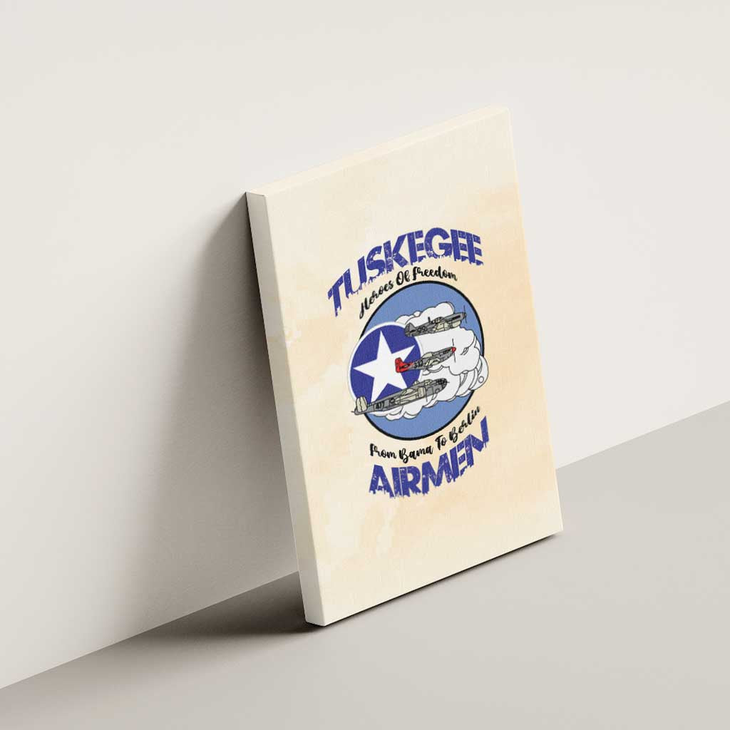Tuskegee Airmen Red Tails Canvas Wall Art Heroes Of Freedom Retro Style - African Pride