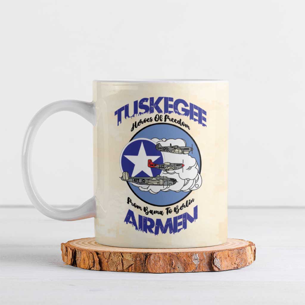 Tuskegee Airmen Red Tails Ceramic Mug Heroes Of Freedom Retro Style