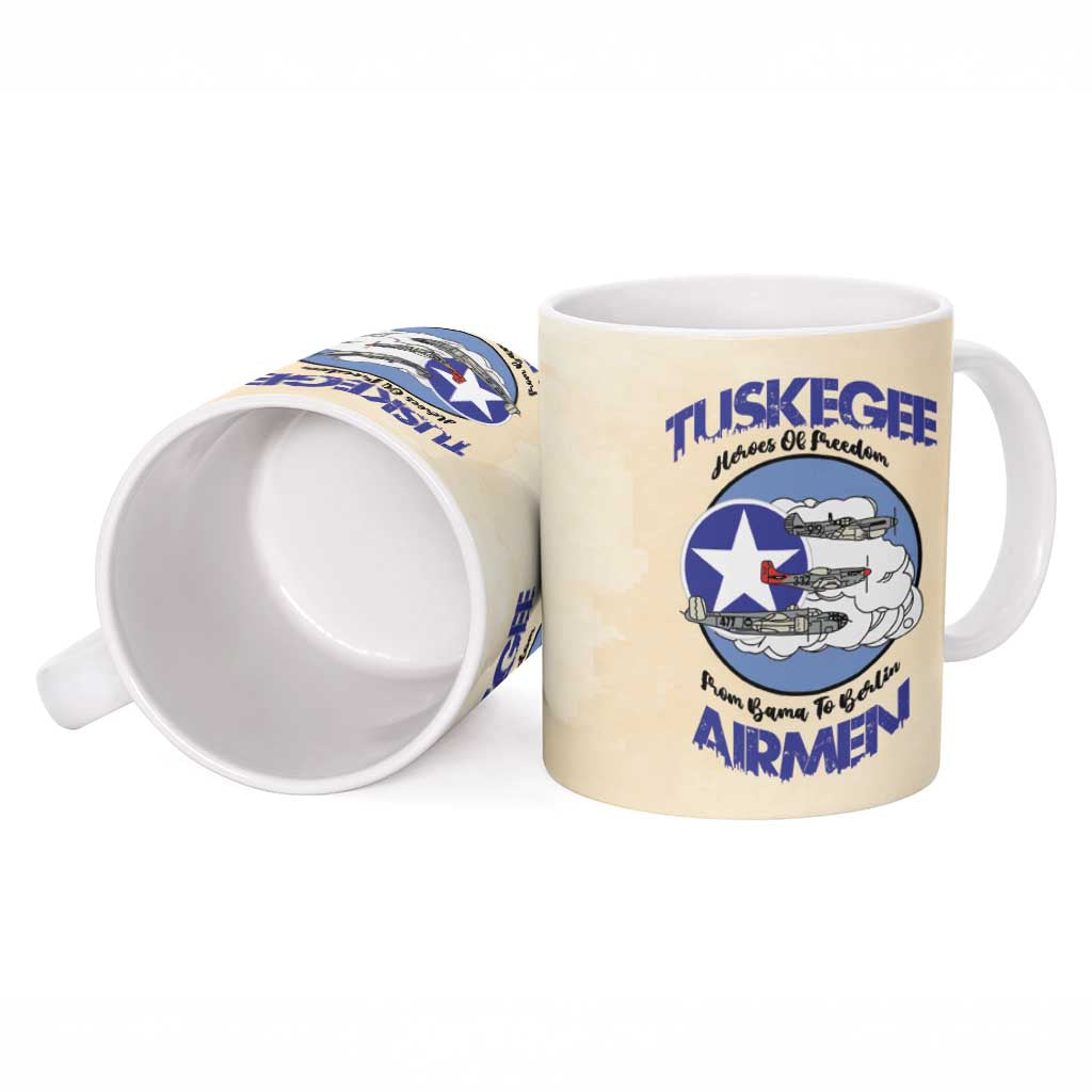 Tuskegee Airmen Red Tails Ceramic Mug Heroes Of Freedom Retro Style
