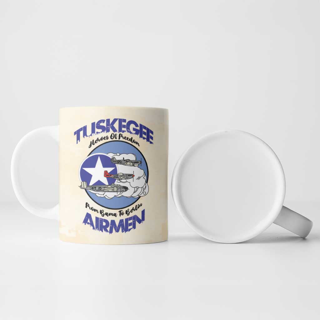 Tuskegee Airmen Red Tails Ceramic Mug Heroes Of Freedom Retro Style