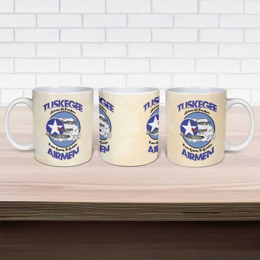 Tuskegee Airmen Red Tails Ceramic Mug Heroes Of Freedom Retro Style
