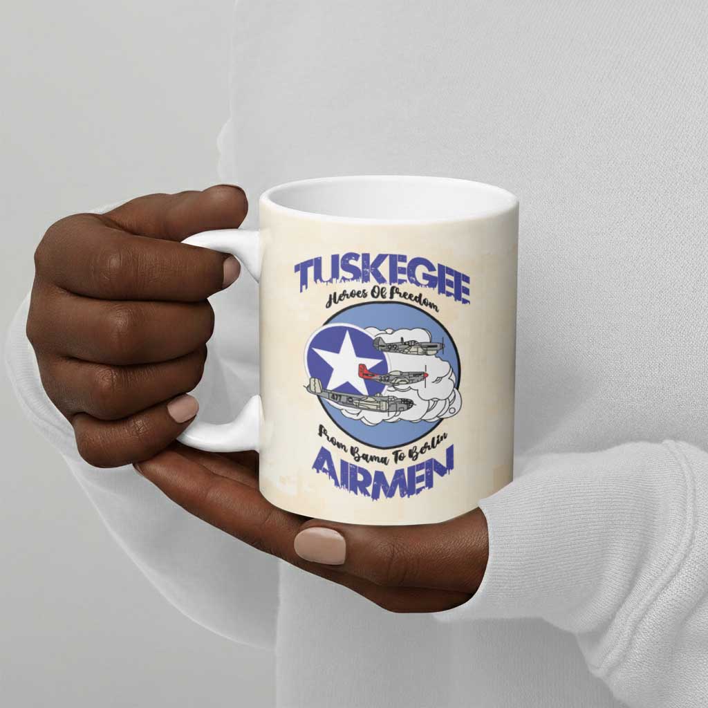 Tuskegee Airmen Red Tails Ceramic Mug Heroes Of Freedom Retro Style