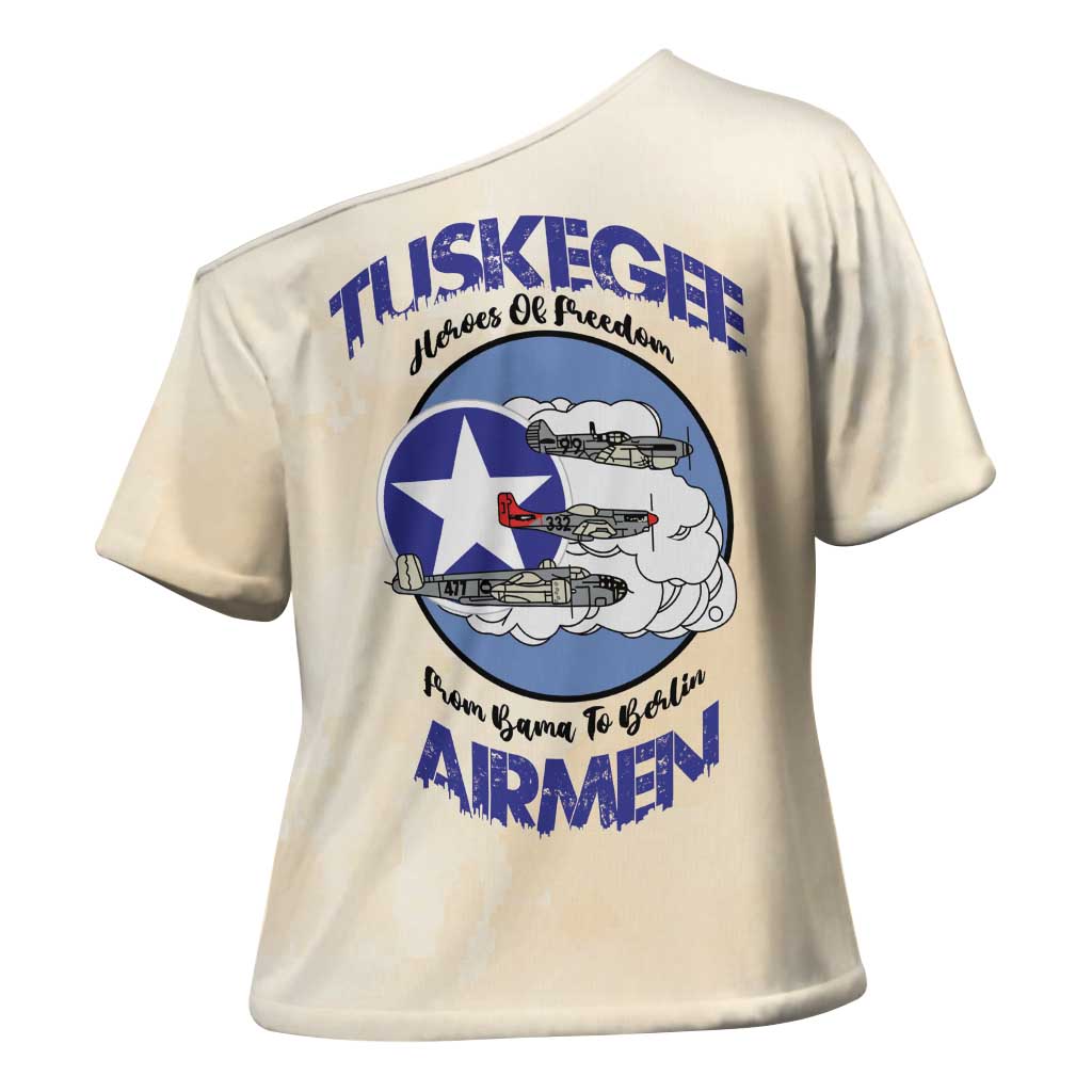 Tuskegee Airmen Red Tails Cross Shoulder Shirt Heroes Of Freedom Retro Style