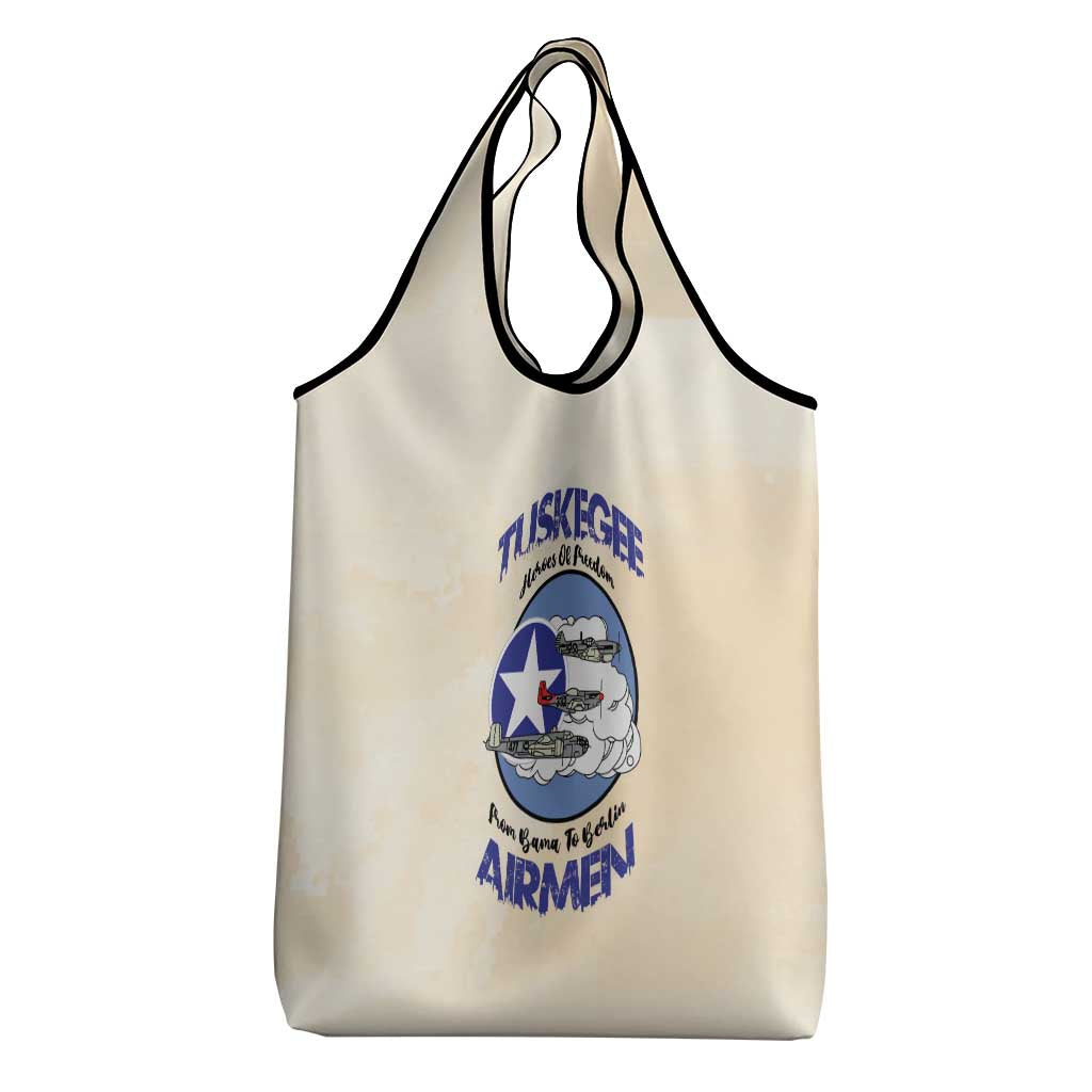 Tuskegee Airmen Red Tails Grocery Bag Heroes Of Freedom Retro Style - African Pride