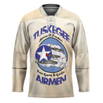 Tuskegee Airmen Red Tails Hockey Jersey Heroes Of Freedom Retro Style