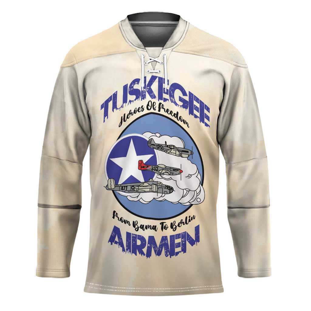 Tuskegee Airmen Red Tails Hockey Jersey Heroes Of Freedom Retro Style