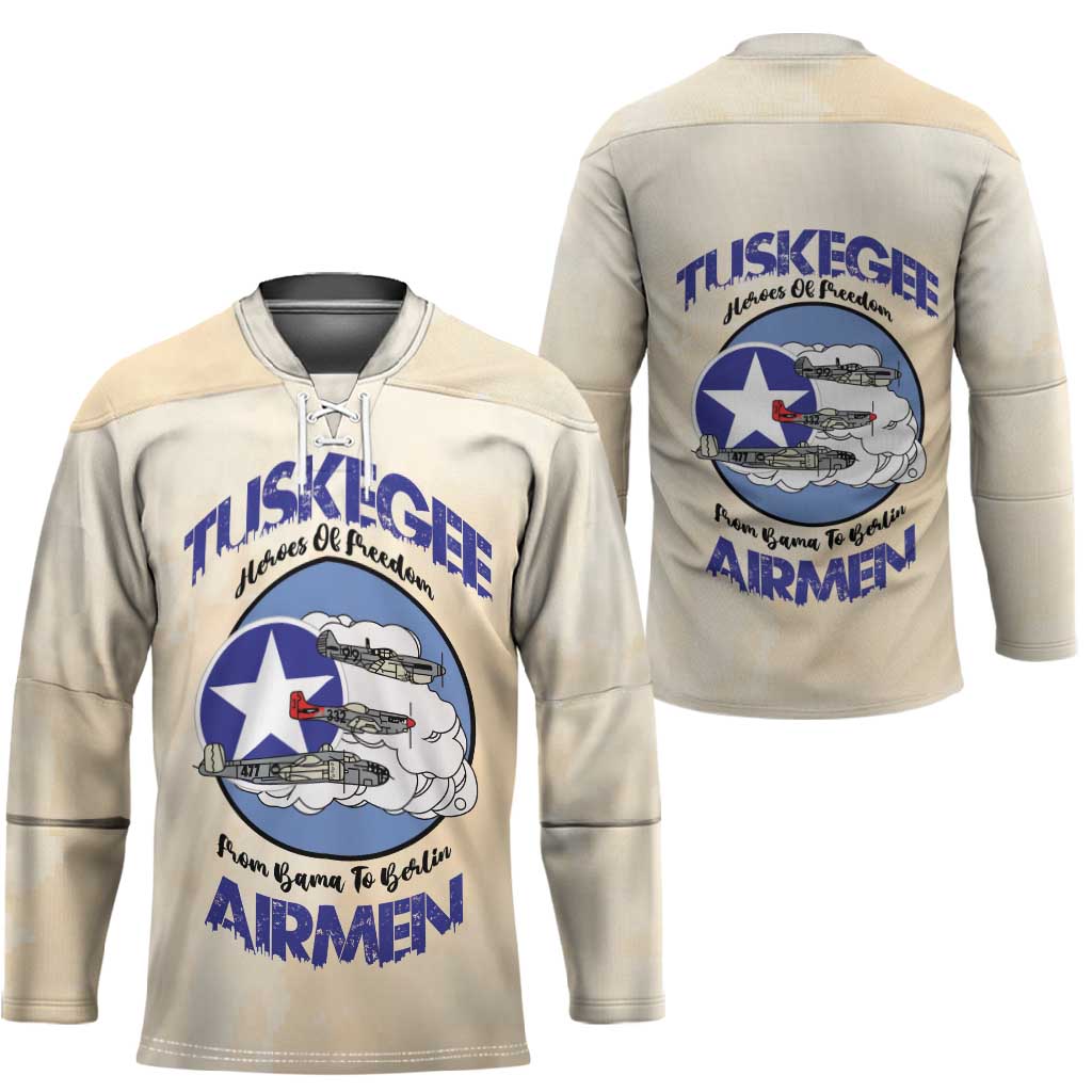 Tuskegee Airmen Red Tails Hockey Jersey Heroes Of Freedom Retro Style