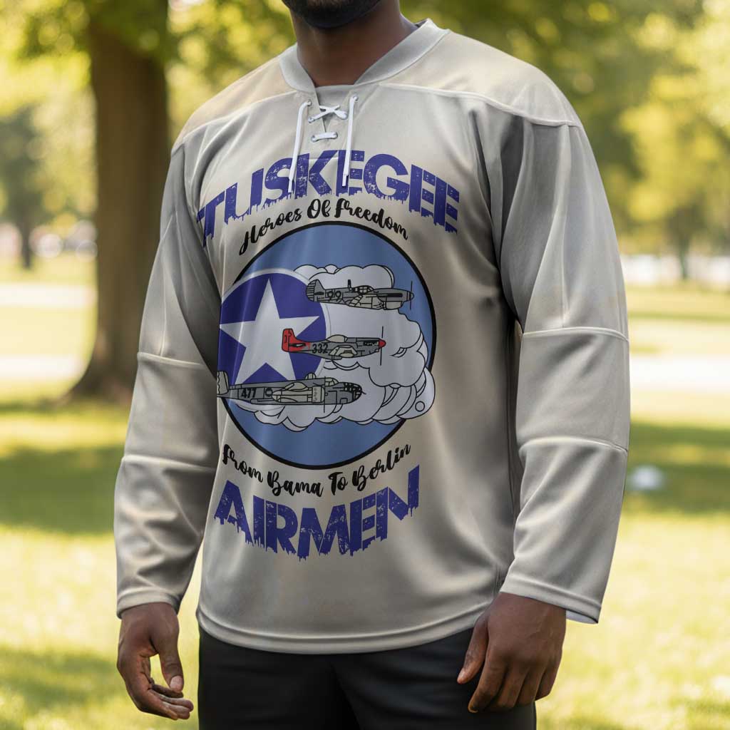 Tuskegee Airmen Red Tails Hockey Jersey Heroes Of Freedom Retro Style