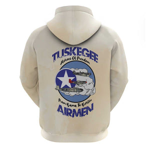 Tuskegee Airmen Red Tails Hoodie Heroes Of Freedom Retro Style - African Pride