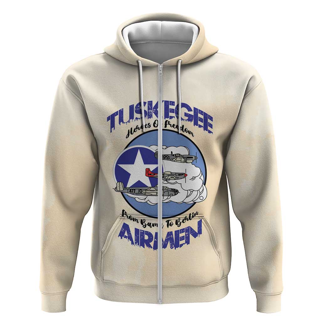 Tuskegee Airmen Red Tails Hoodie Heroes Of Freedom Retro Style - African Pride