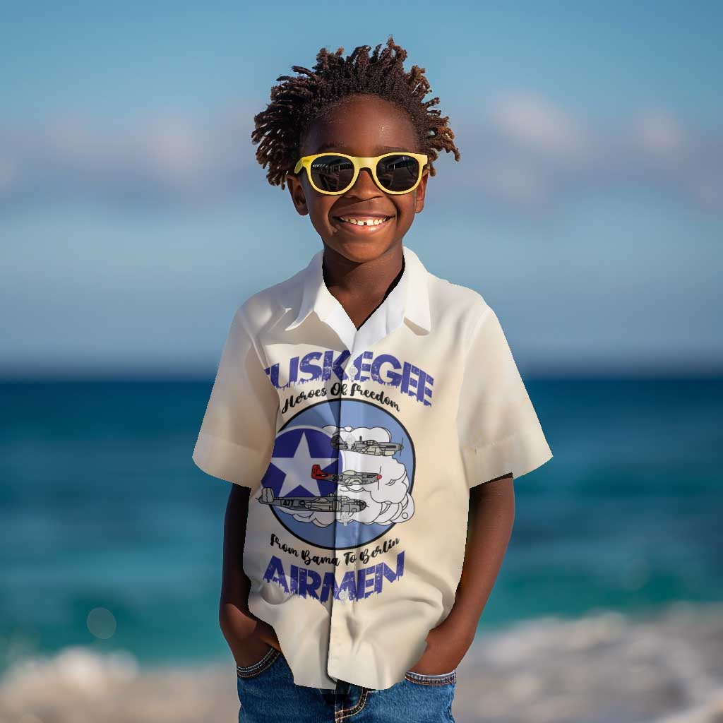 Tuskegee Airmen Red Tails Kid Hawaiian Shirt Heroes Of Freedom Retro Style - African Pride