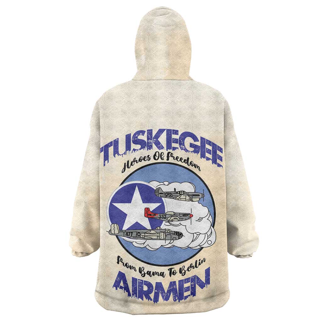 Tuskegee Airmen Red Tails Kid Wearable Blanket Hoodie Heroes Of Freedom Retro Style - African Pride