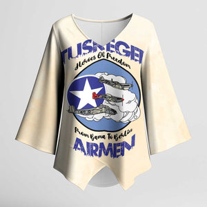 Tuskegee Airmen Red Tails Kimono Sleeve Blouse Heroes Of Freedom Retro Style