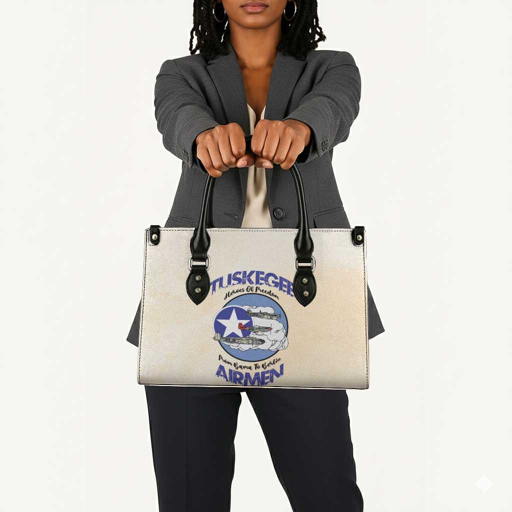 Tuskegee Airmen Red Tails Leather Bag Heroes Of Freedom Retro Style
