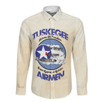 Tuskegee Airmen Red Tails Long Sleeve Button Shirt Heroes Of Freedom Retro Style - African Pride