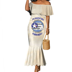 Tuskegee Airmen Red Tails Mermaid Dress Heroes Of Freedom Retro Style - African Pride