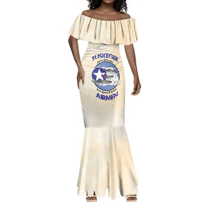 Tuskegee Airmen Red Tails Mermaid Dress Heroes Of Freedom Retro Style - African Pride