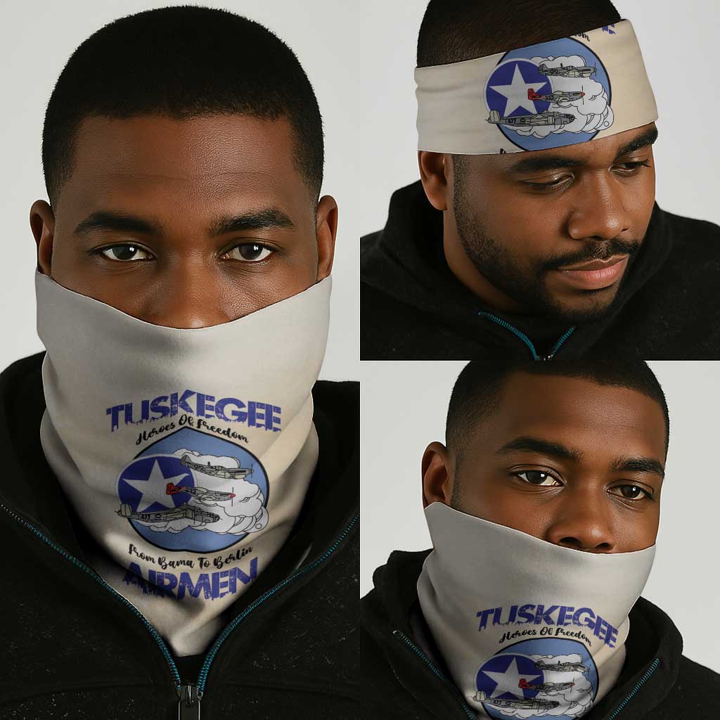 Tuskegee Airmen Red Tails Neck Gaiter Heroes Of Freedom Retro Style - African Pride