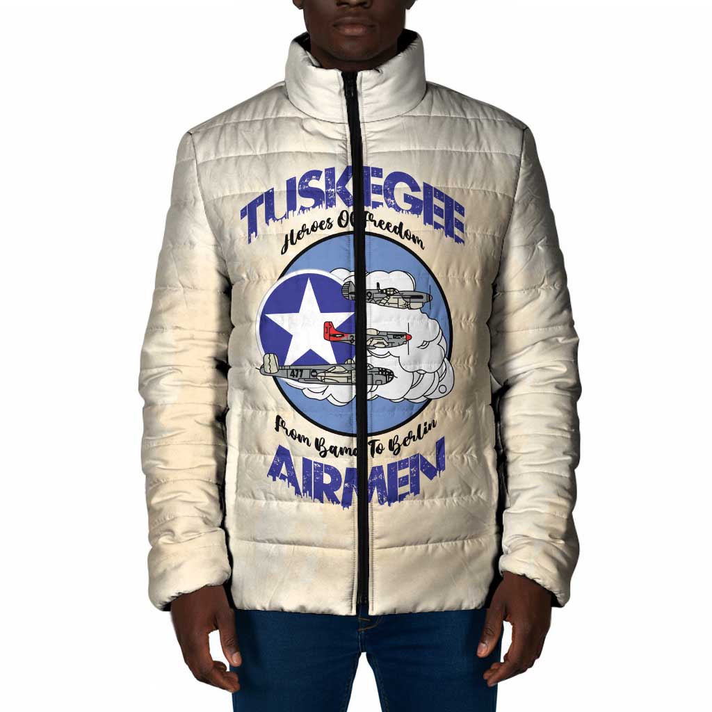 Tuskegee Airmen Red Tails Padded Jacket Heroes Of Freedom Retro Style