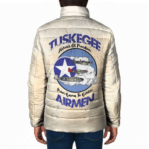 Tuskegee Airmen Red Tails Padded Jacket Heroes Of Freedom Retro Style