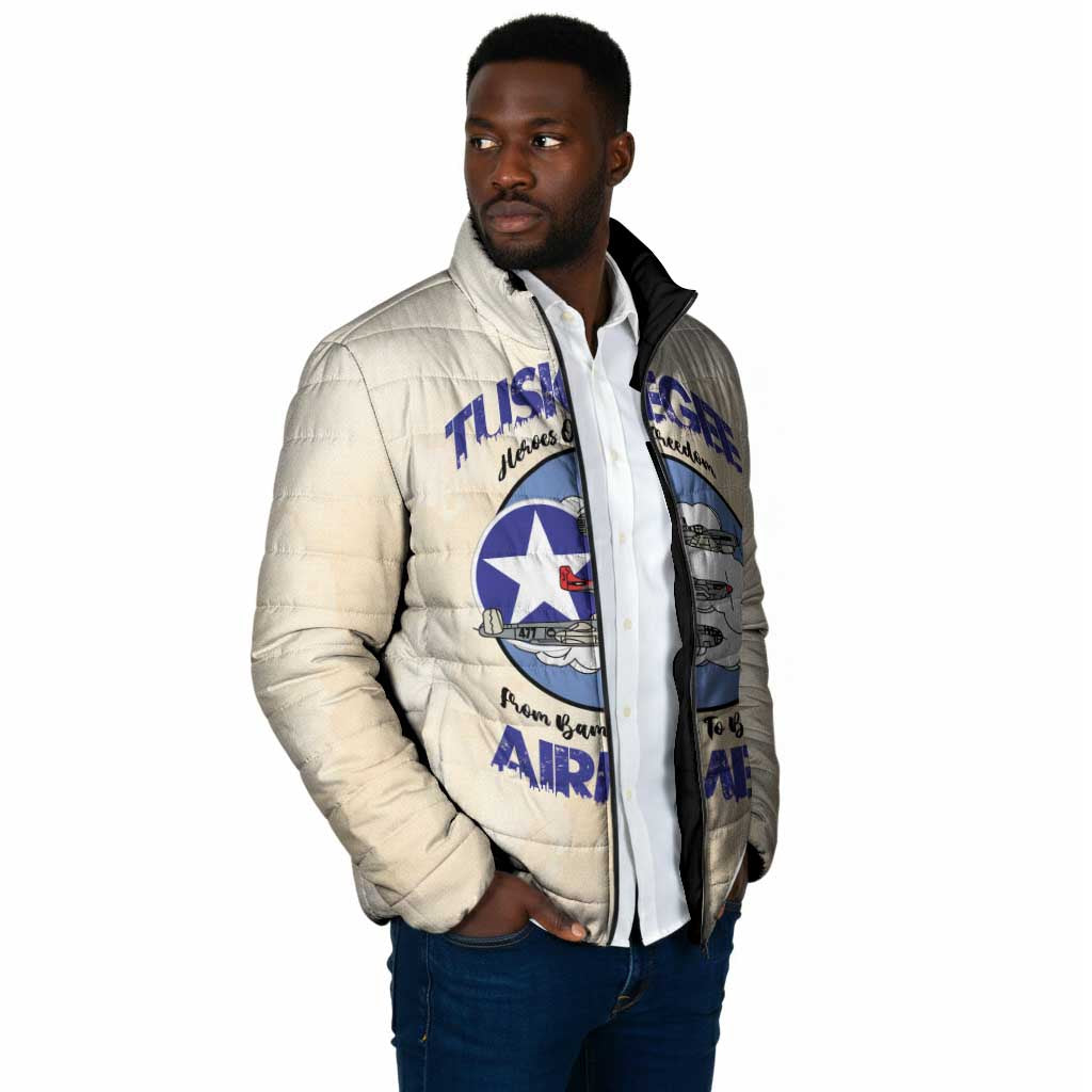 Tuskegee Airmen Red Tails Padded Jacket Heroes Of Freedom Retro Style