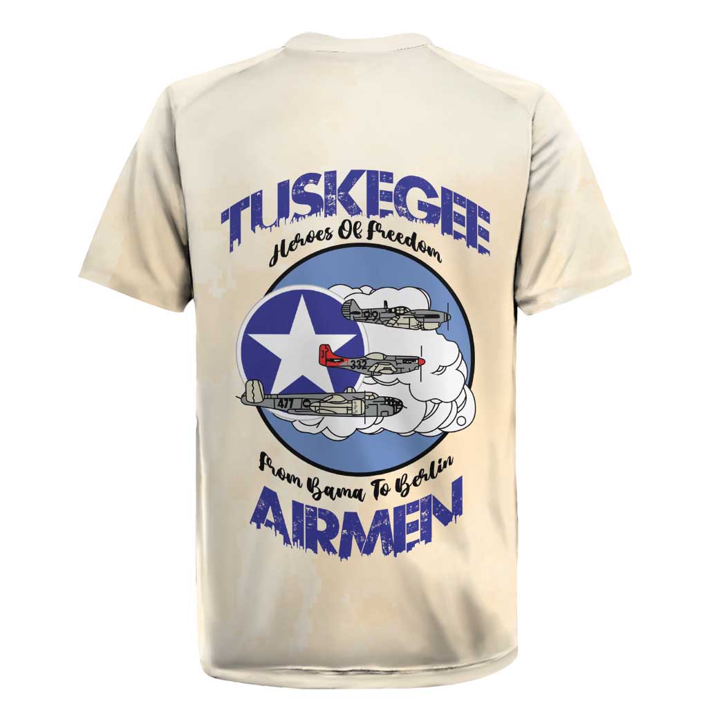 Tuskegee Airmen Red Tails Rugby Jersey Heroes Of Freedom Retro Style - African Pride