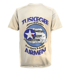 Tuskegee Airmen Red Tails Rugby Jersey Heroes Of Freedom Retro Style - African Pride