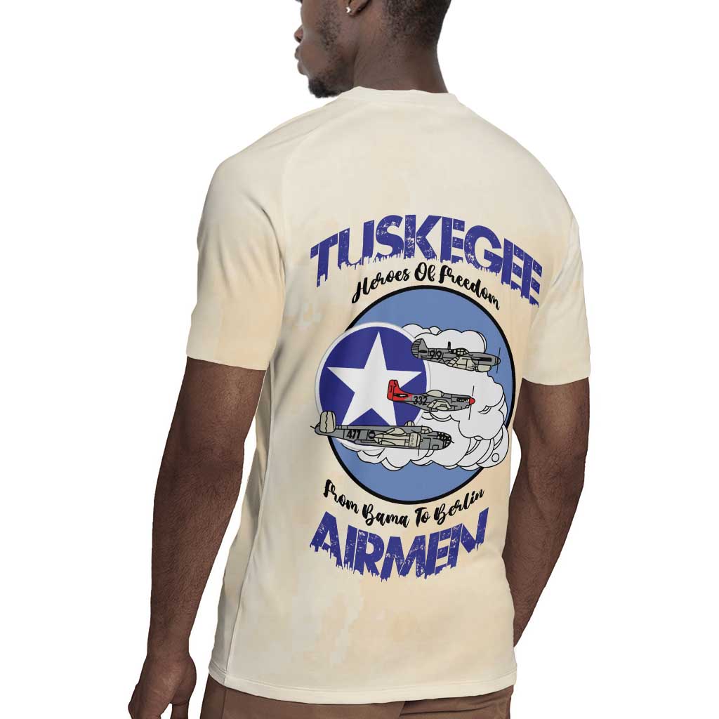 Tuskegee Airmen Red Tails Rugby Jersey Heroes Of Freedom Retro Style - African Pride