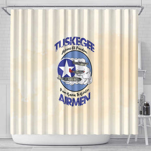 Tuskegee Airmen Red Tails Shower Curtain Heroes Of Freedom Retro Style - African Pride