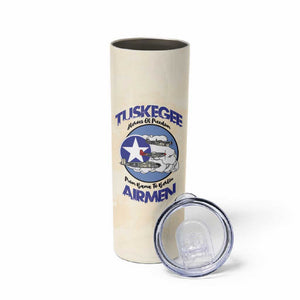 Tuskegee Airmen Red Tails Skinny Tumbler Heroes Of Freedom Retro Style - African Pride