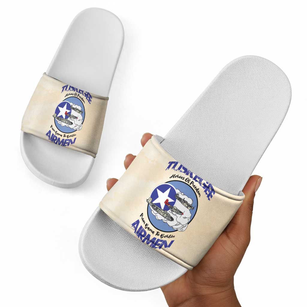 Tuskegee Airmen Red Tails Slide Sandals Heroes Of Freedom Retro Style