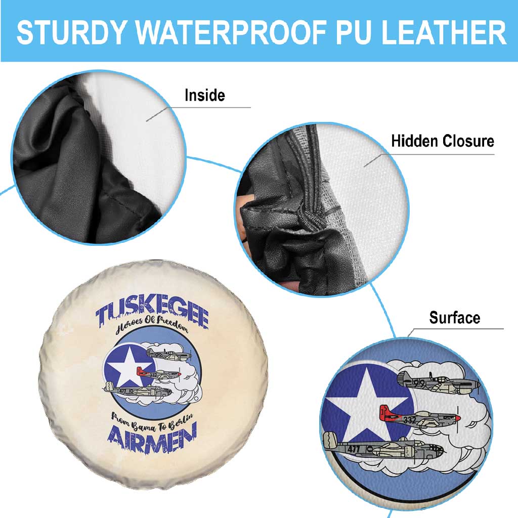 Tuskegee Airmen Red Tails Spare Tire Cover Heroes Of Freedom Retro Style - African Pride