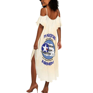Tuskegee Airmen Red Tails Summer Maxi Dress Heroes Of Freedom Retro Style - African Pride