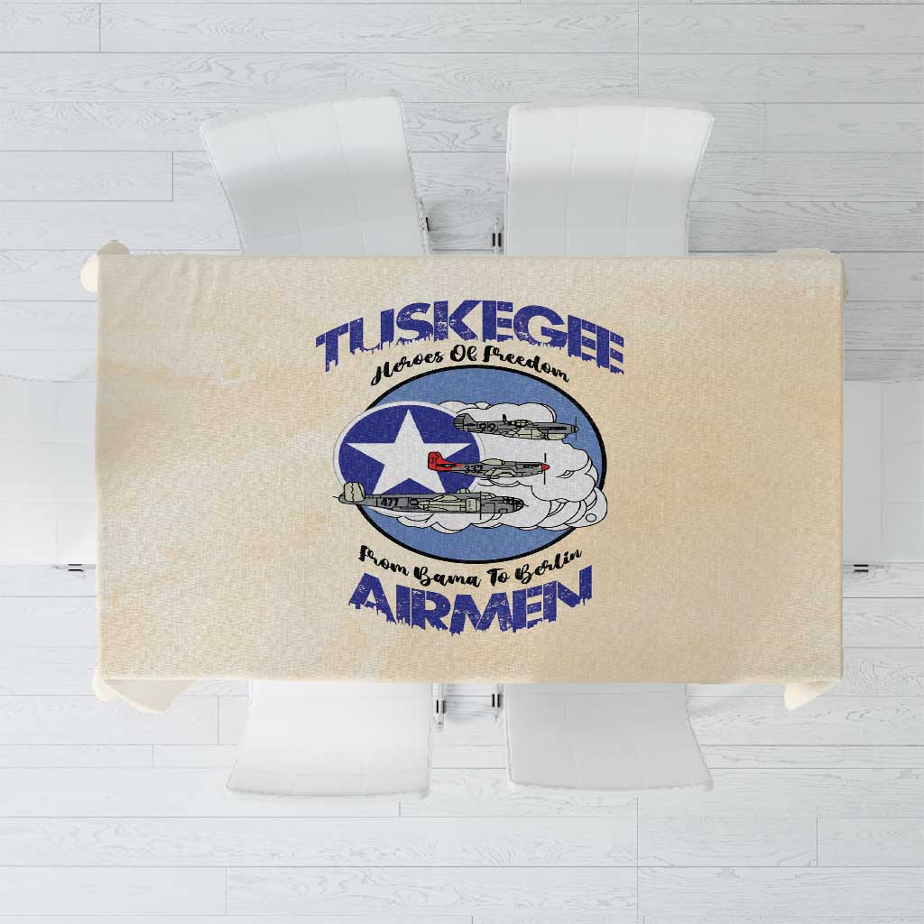 Tuskegee Airmen Red Tails Tablecloth Heroes Of Freedom Retro Style - African Pride