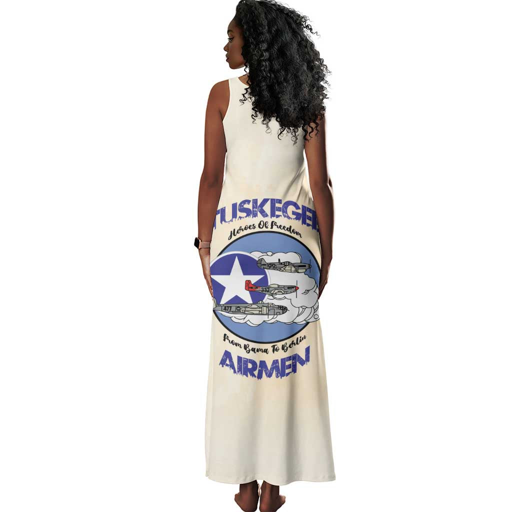 Tuskegee Airmen Red Tails Tank Maxi Dress Heroes Of Freedom Retro Style - African Pride