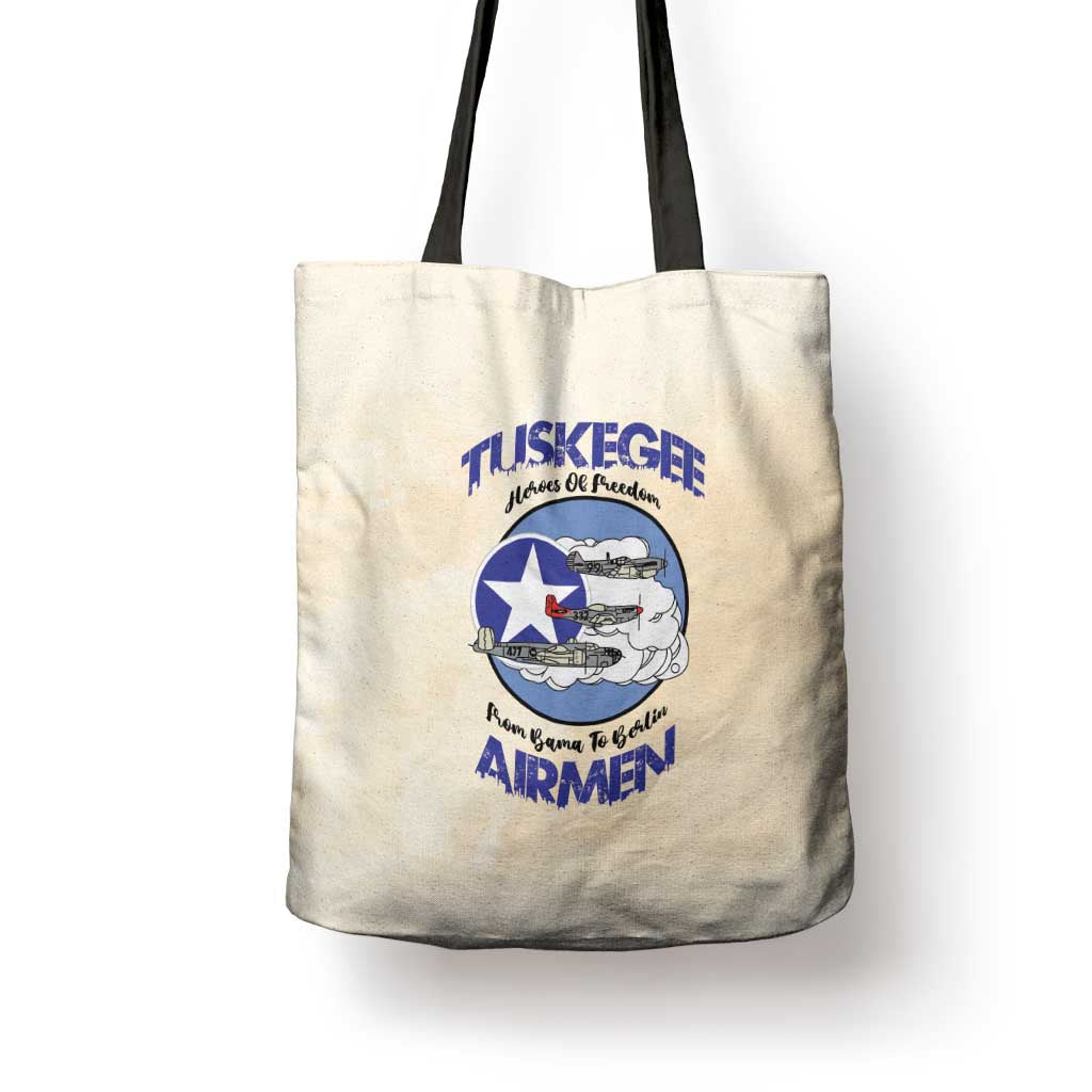 Tuskegee Airmen Red Tails Tote Bag Heroes Of Freedom Retro Style