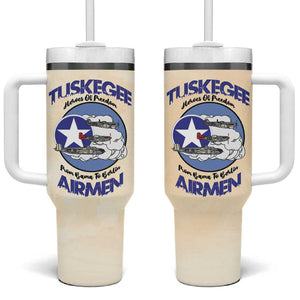 Tuskegee Airmen Red Tails Tumbler With Handle Heroes Of Freedom Retro Style - African Pride